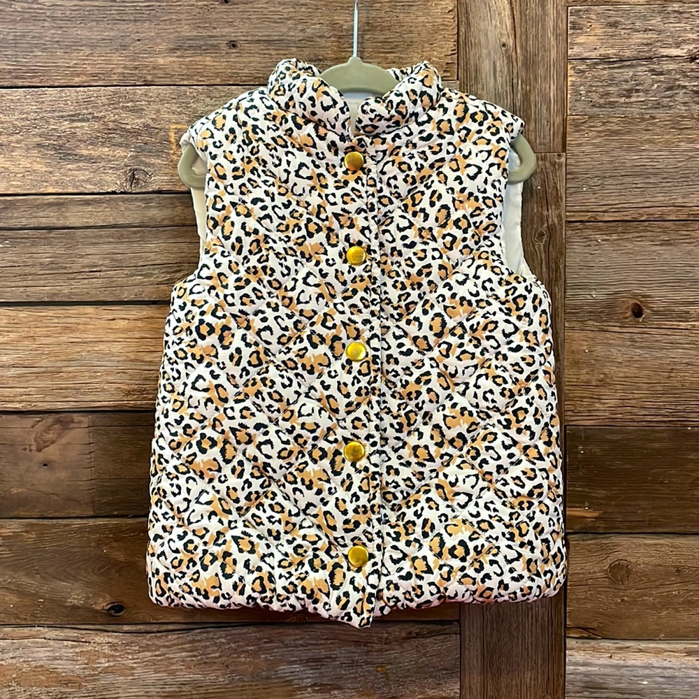 Cheetah Print Puffer Vest